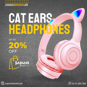 CAT EARS Wireless HEADPHONES| Cute Gift for Kids | JapanMarket.pk™