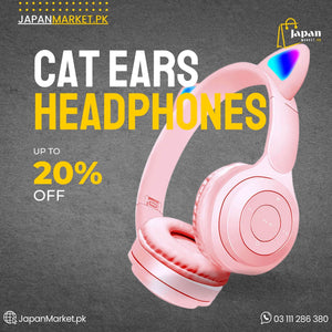 CAT EARS Wireless HEADPHONES| Cute Gift for Kids | JapanMarket.pk™