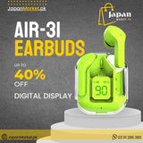 Air 31 Digital Transparent Earbuds | Silicon Case | JapanMarket.pk™