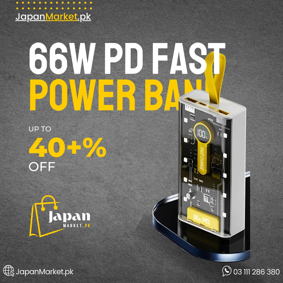 66W Fast Charging Power Bank - 20000mAh | JapanMarket.pk™