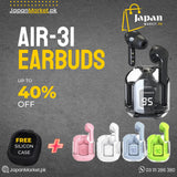 Air 31 Digital Transparent Earbuds | Silicon Case | JapanMarket.pk™