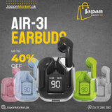 Air 31 Digital Transparent Earbuds | Silicon Case | JapanMarket.pk™